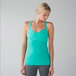 LULULEMON Wrap It Up Tank - Bali Breeze size 8